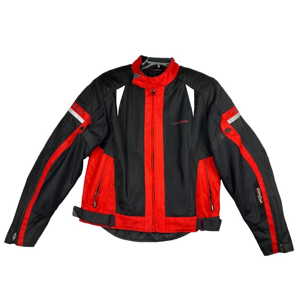 A-pro Motorbike Jacket Racing Armored Motorcycle Apro Eolo‎ Mens Large Black Red
